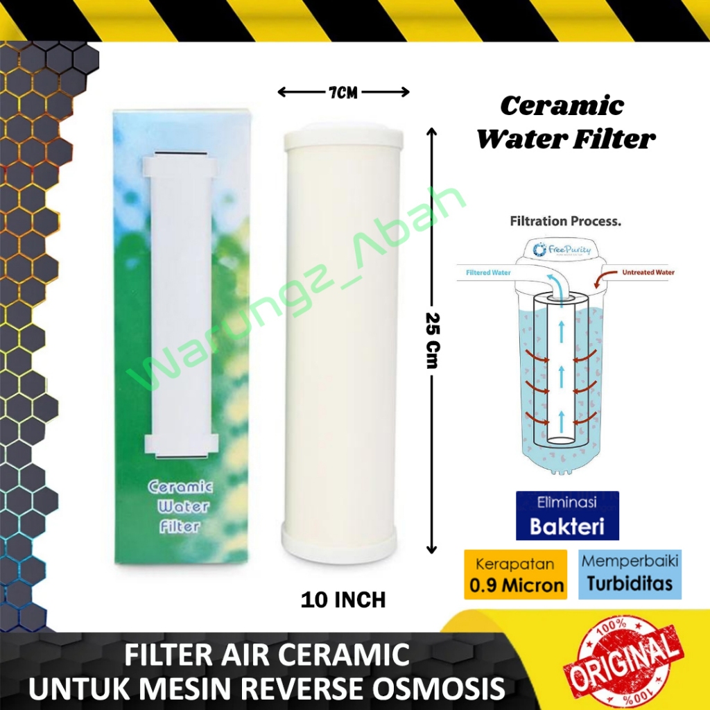 REFILL ISI ULANG FILTER CERAMIC KERAMIK WATER FILTER CARTRIDGE KARTRID SARINGAN AIR REVERSE OSMOSIS 
