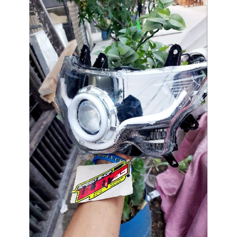 REFLEKTOR / HEADLAMP LAMPU DEPAN YAMAHA SOUL GT 125 BLUE CORE CUSTOM PROJIE HIGHLOW PLUS ALIS