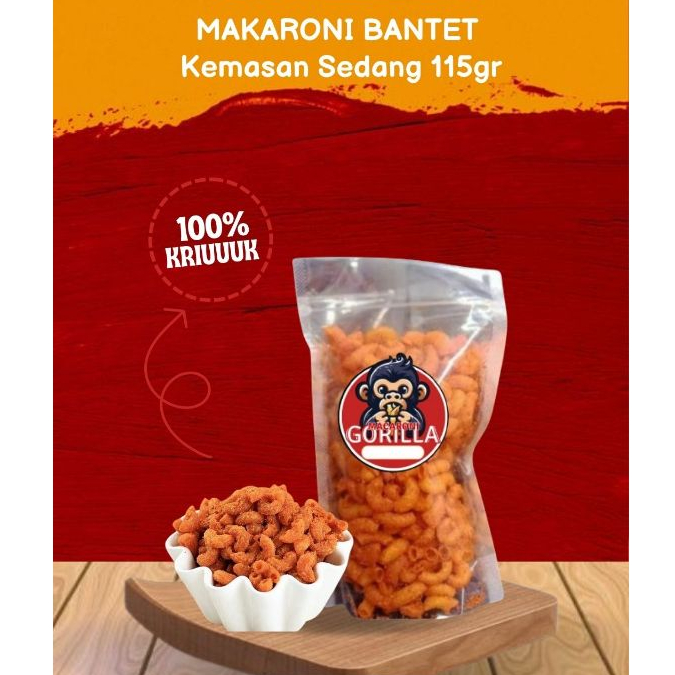 

MAKARONI GORILLA - MAKARONI BANTET RENYAH KEMASAN SEDANG 115GR