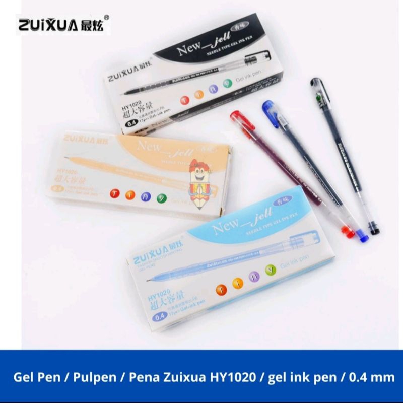 

Gel Pen / Pulpen / Pena gel Zuixua New jell HY1020 0.4