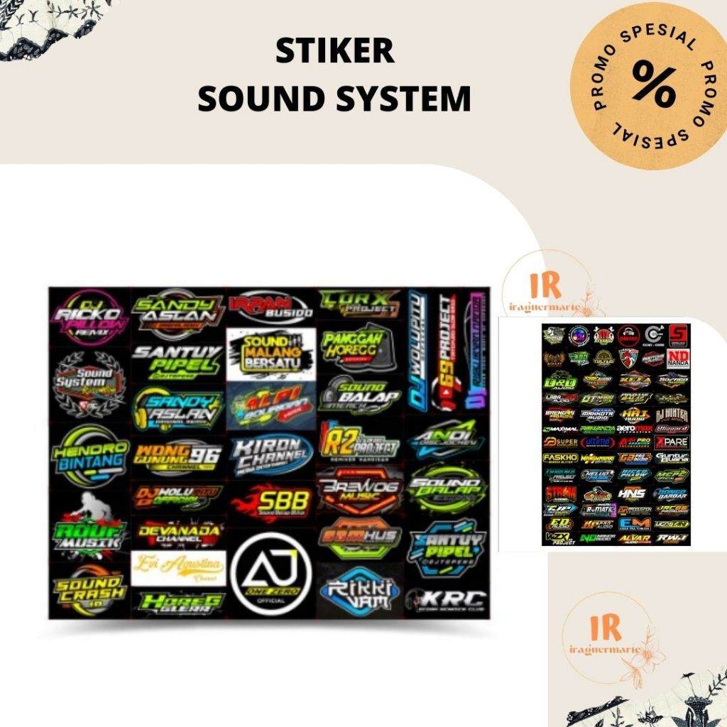 

✔ Isi 25 - Stiker Sound System - HRJ Riswanda - stiker sound - stiker karnaval