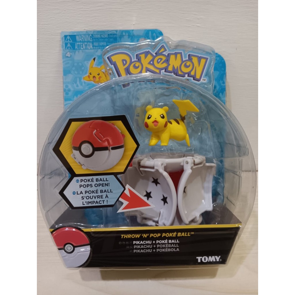Tomy Pokemon Throw N Pop PIKACHU + POKE BALL
