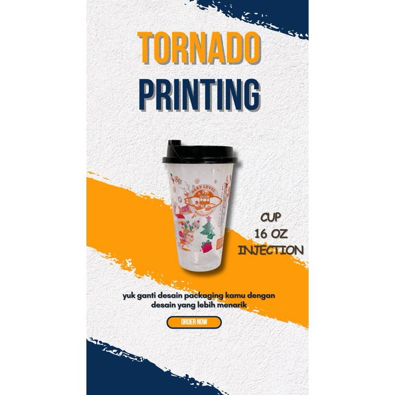 Cetak Cup Minuman Injection | Tornado Printing