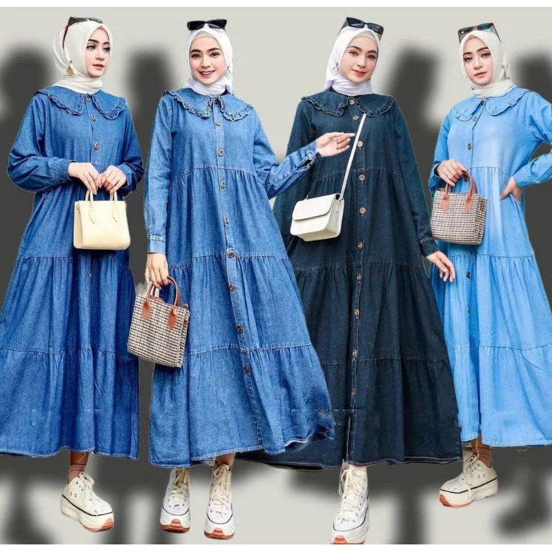 HNwear KIARA JEANS MIDI DRESS