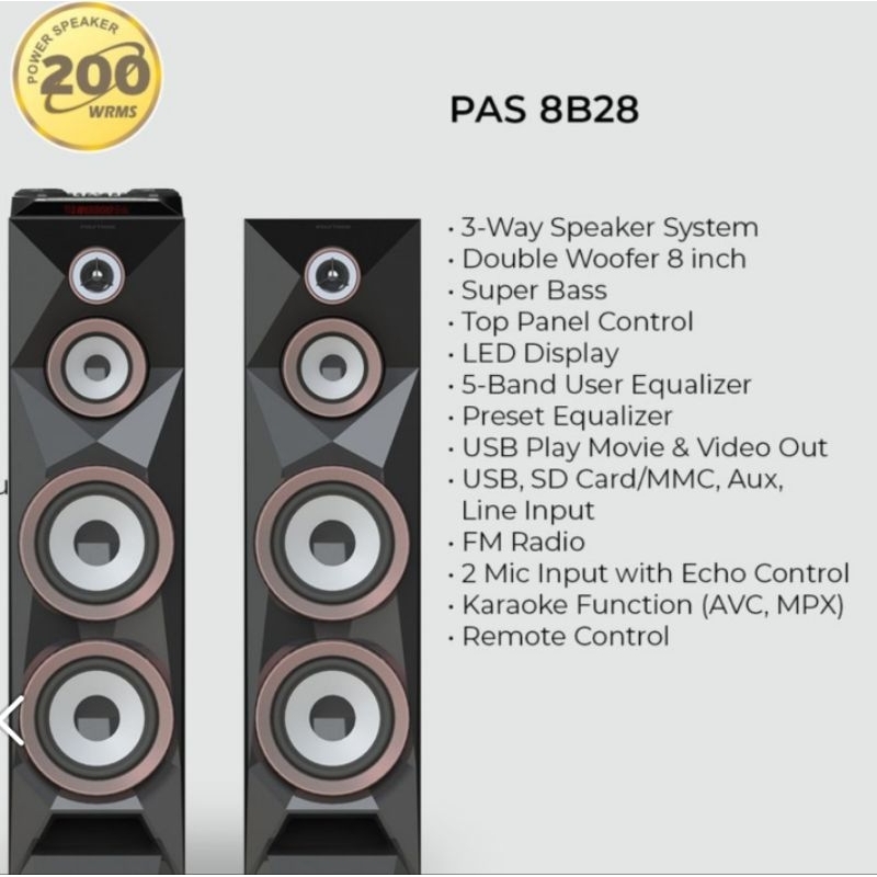 POLYTRON SPEAKER AKTIF PAS 8B28/8BF28