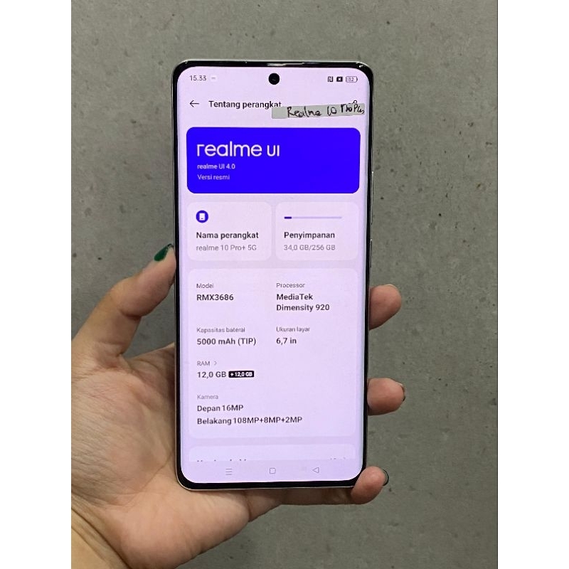 SECOND REALME 10 PRO PLUS 5G 12+12GB/256GB