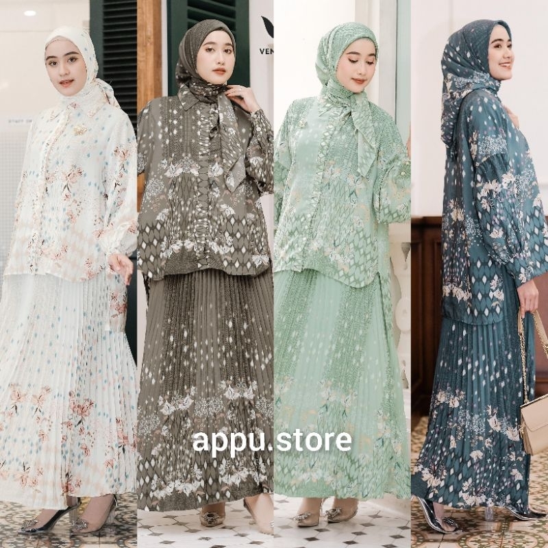 Vente Daily Zetta One Set Hijab Ootd Terbaru Belleza Ld 115 Bunga Baju Setelan Rok Wanita Kekinian B