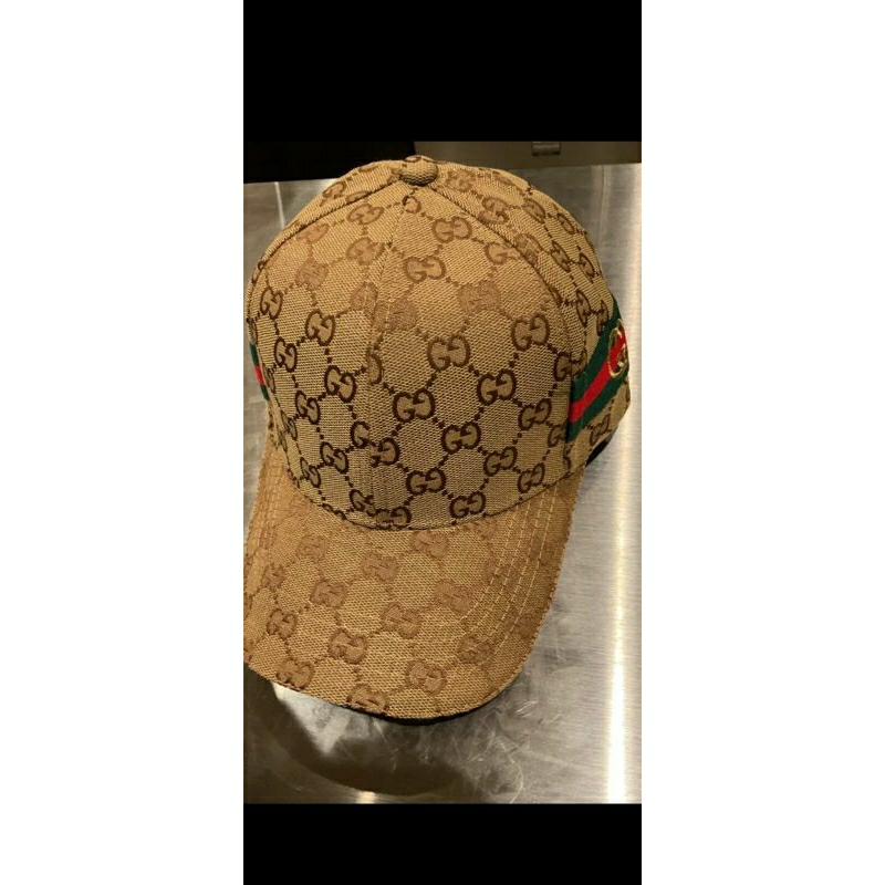 new camel x Ebony monogram topi Gucci original