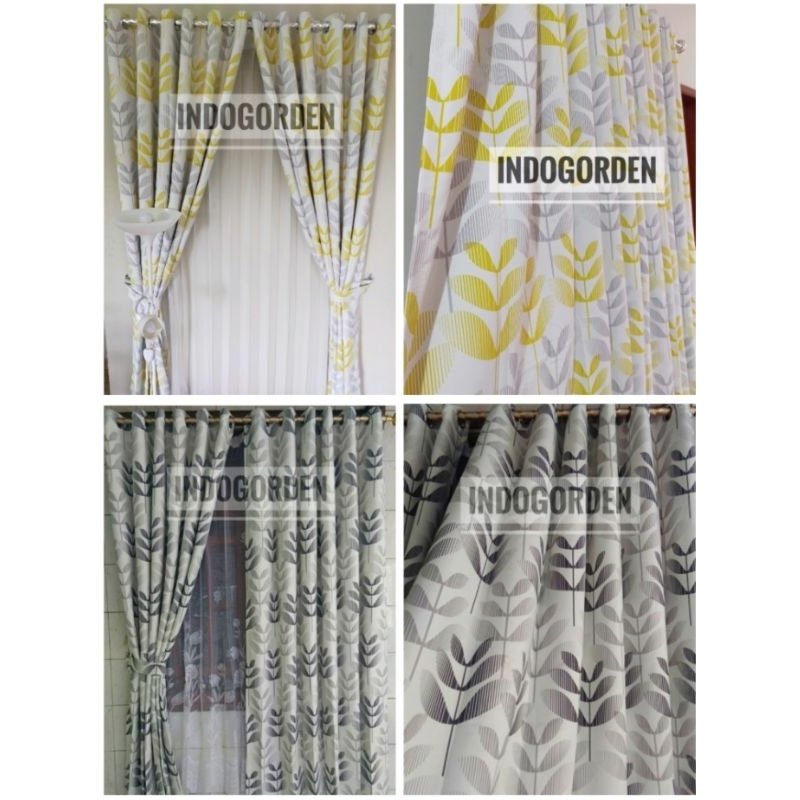 Gorden blackout gorden blazer gorden jendela motif amanda warna kuning abu dan hitam abu