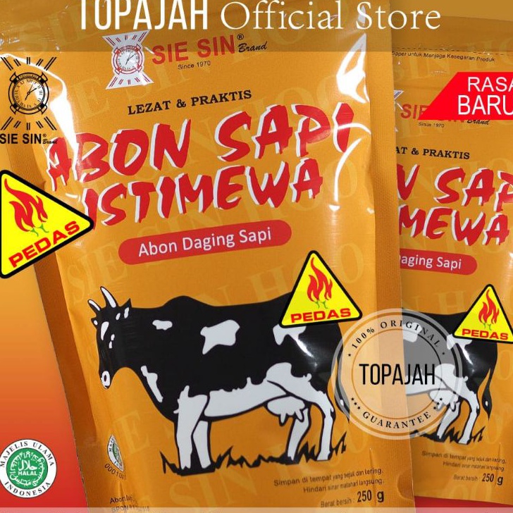 

Ready Stock Abon sapi spesial polosbawangPedas SIE SIN 25gr HALAL