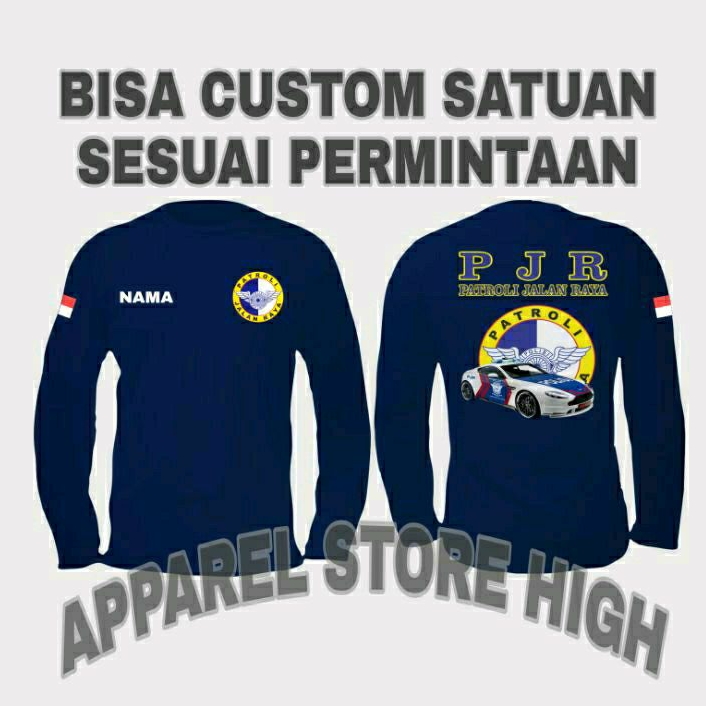 Kaos PJR Patroli Jalan Raya / Baju Polisi Patwal PJR / Atasan Pria Wanita Patroli Jalan Raya Polanta