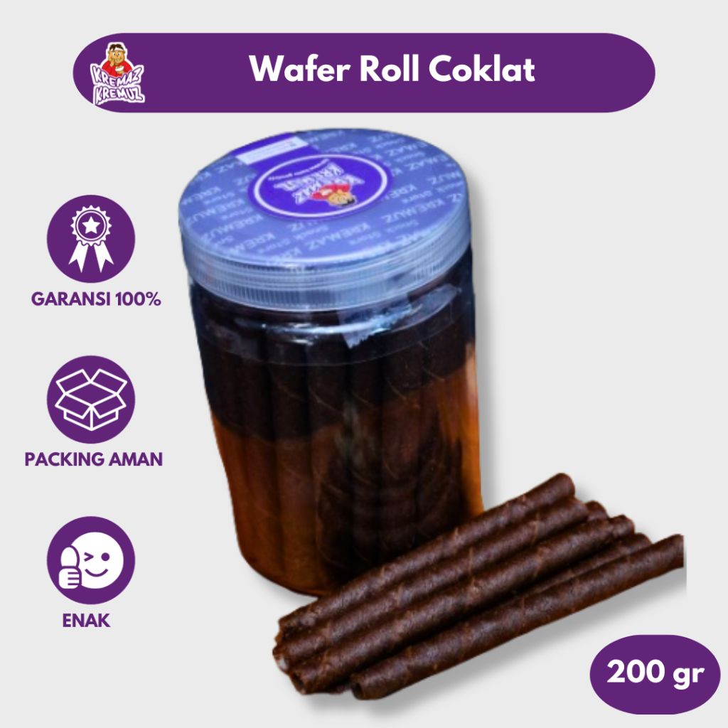 

WAFER ROLL GULUNG COKLAT MANIS 200gr