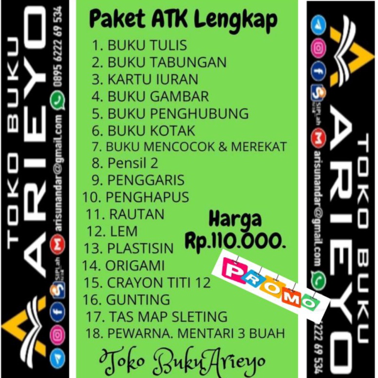 

LANGSUNG ATC ORIPAKET ATK LENGKAP ALAT TULIS SEKOLAHTKPAUDRAKBTPA 8G