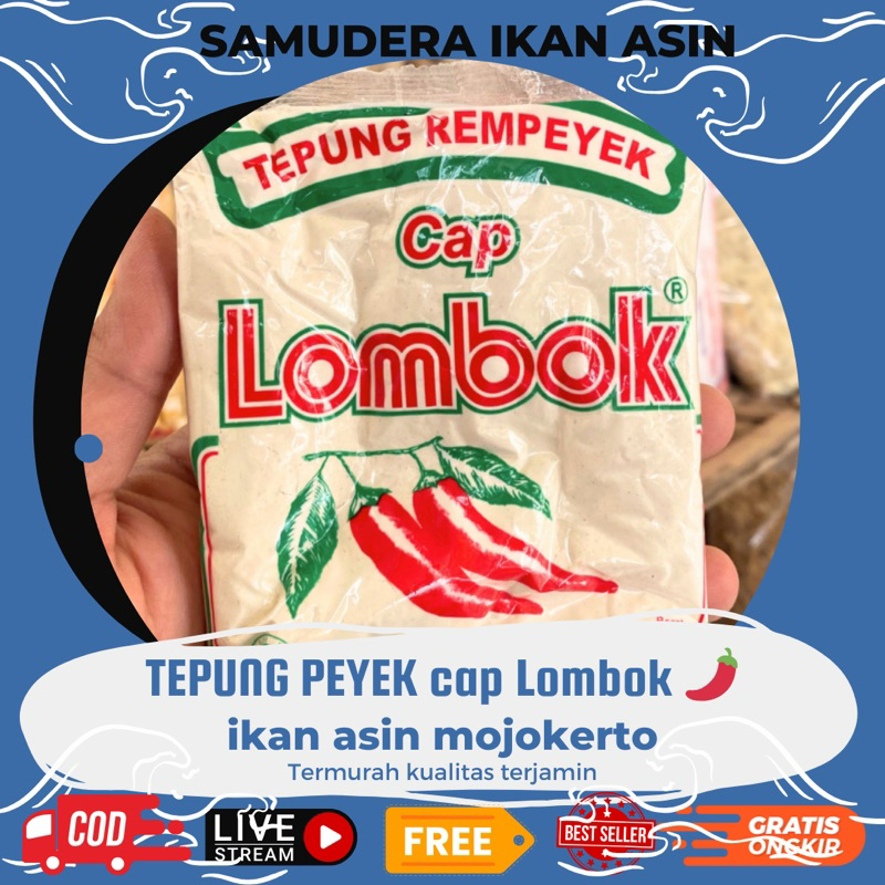 

TEPUNG BUMBU isi 6 PEYEK TEPUNG KUNING bumbu cap lombok MANTAP GURIH BEREMPAH