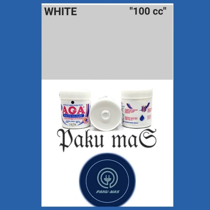 Cat Aga poster 100cc cat aga tembok cat gabus Aga Super White putih