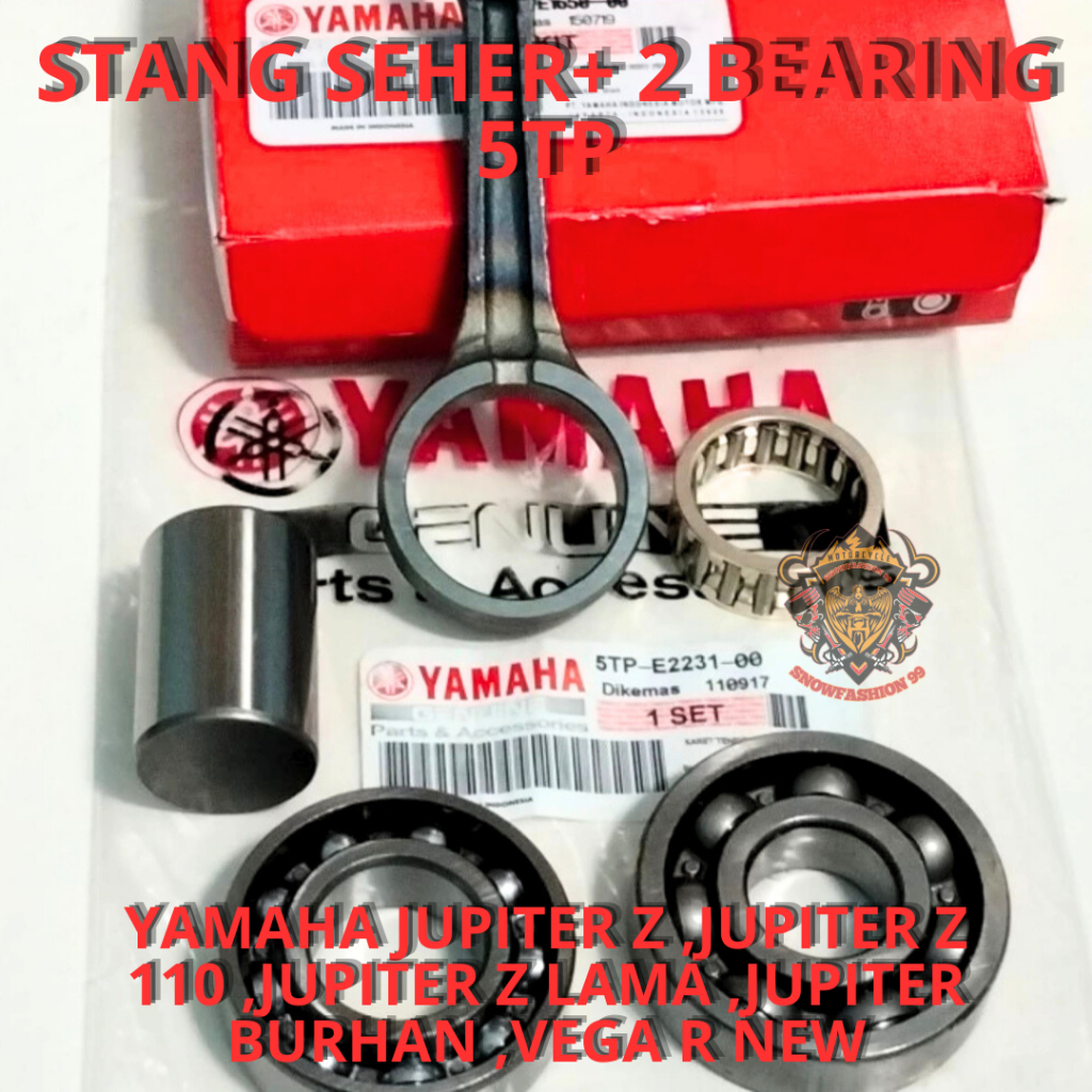 STANG SEHER + 2 BEARING JUPITER Z 5TP STANG PISTON YAMAHA JUPITER Z ,JUPITER Z 110 ,JUPITER Z LAMA ,