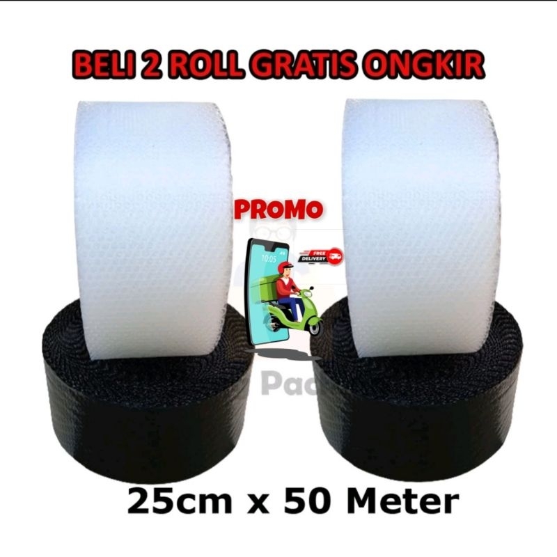 

Bubble Wrap Hitam Putih UK 25cm x 50meter Termurah Berkualitas Tebal MTAP