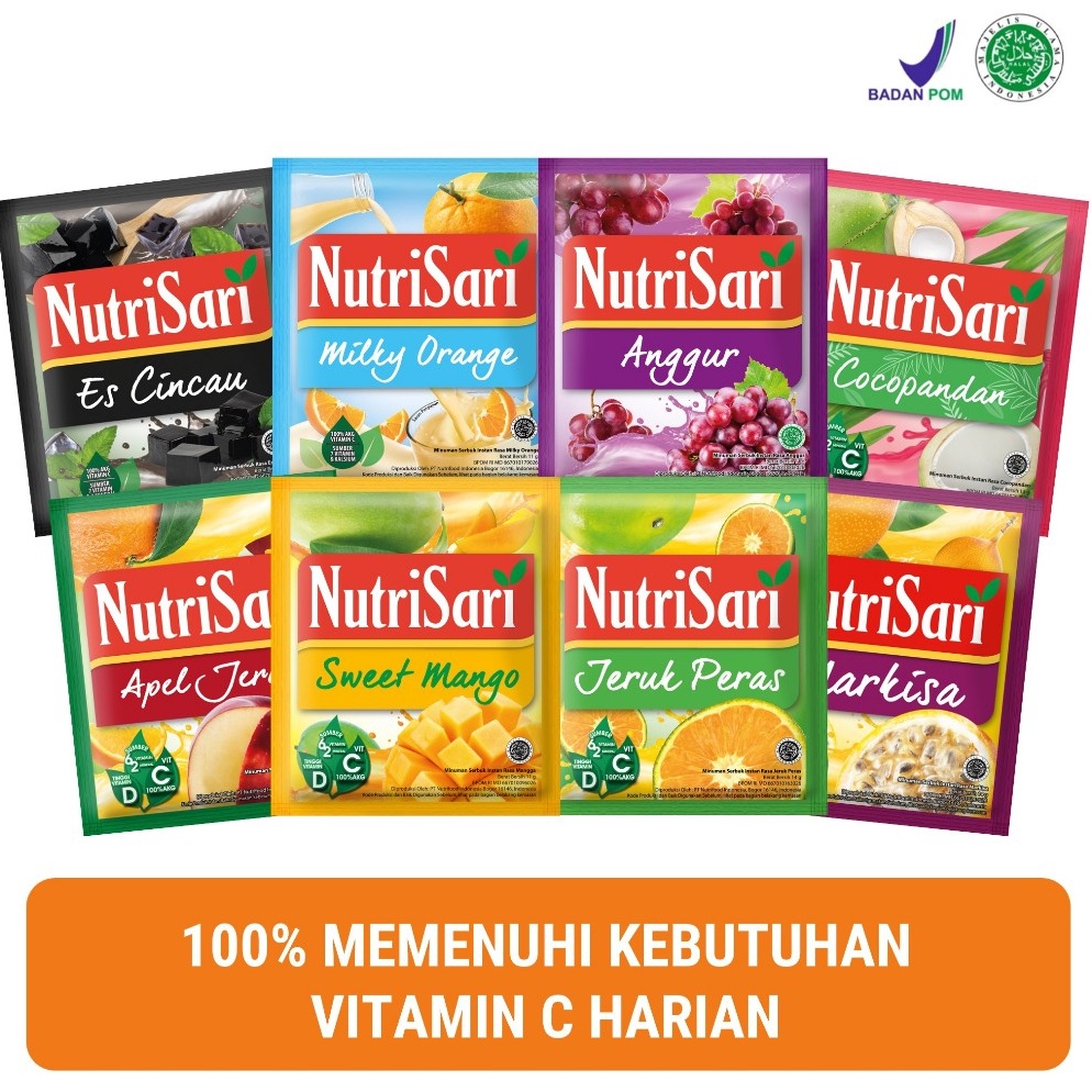 

HEMAT PROMO NutriSari 4 Sachet Minuman Buah Vitamin C Vitamin D Pilih Rasa di Varian TIDAK BISA MIX RASA