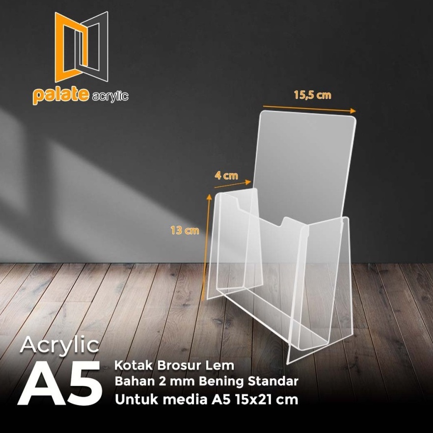 

Terlaris RAK TEMPAT BROSUR BROCHURE ACRYLIC AKRILIK BROSUR BOX A5 TFK