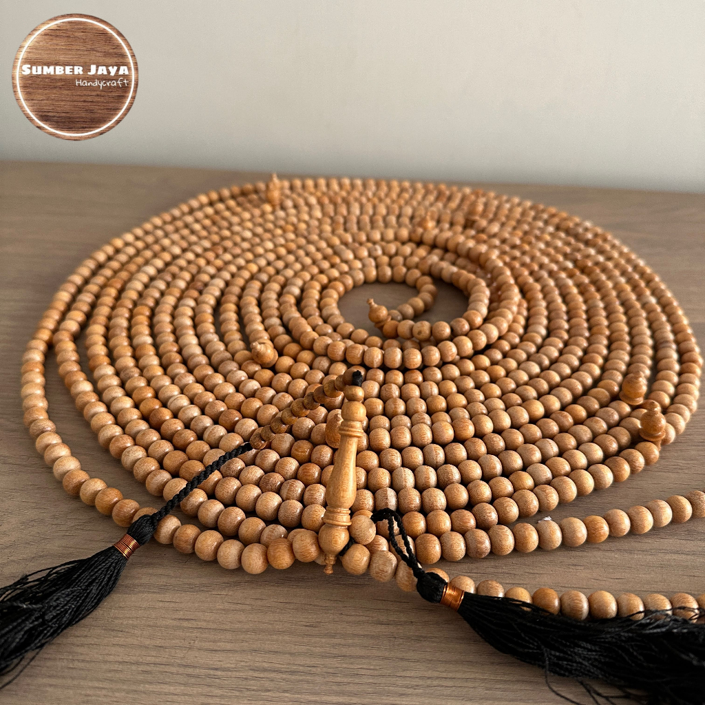 Tasbih 1000 kayu cendana kupang wangi asli