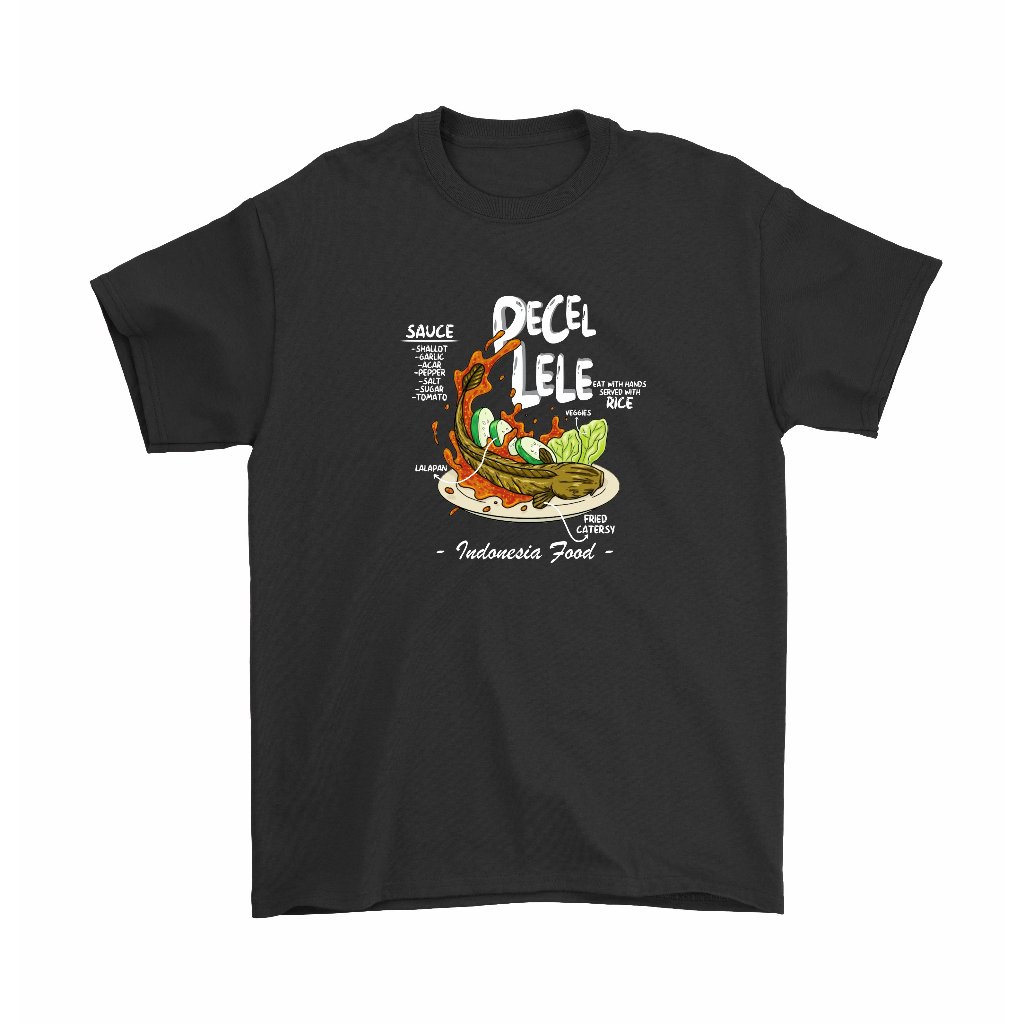 Kaos PECEL LELE | Tshirt Kuliner Nusantara - Indonesia Food - Baju Distro Pria / Wanita