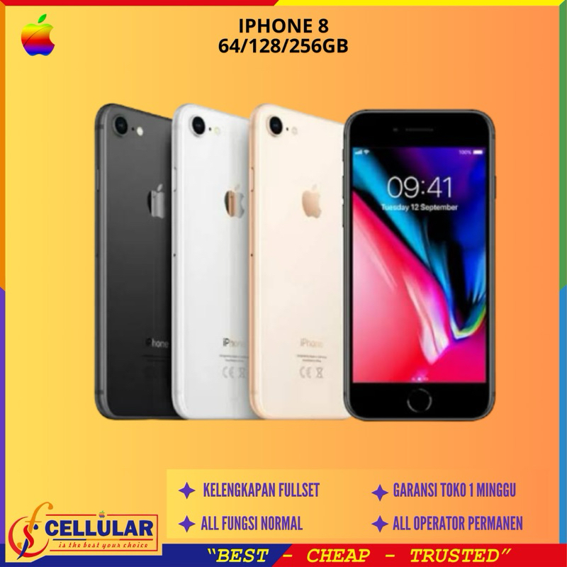 RESMI IBOX || IPHONE 8 256GB FULLSET ORIGINAL