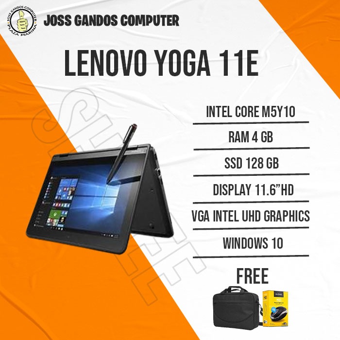 LENOVO YOGA 11e/INTEL CORE M5Y10/RAM 4GB/SSD 128GB/WIN10/11,6"