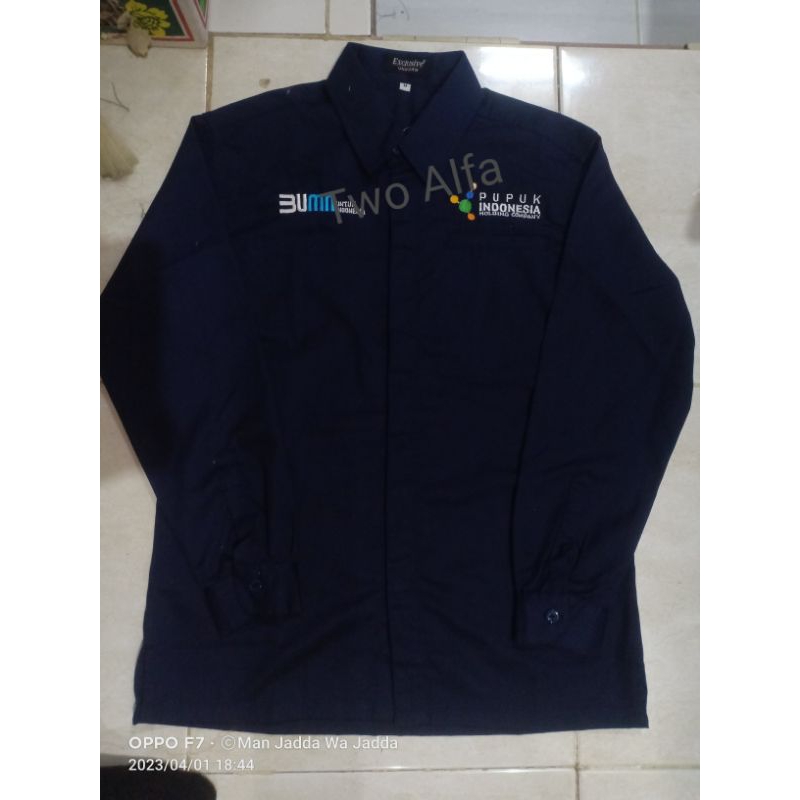 KEMEJA PUPUK INDONESIA SERAGAM BUN PUPUK INDONESIA BAJU PUPUK INDONESIA FULL BORDIR.