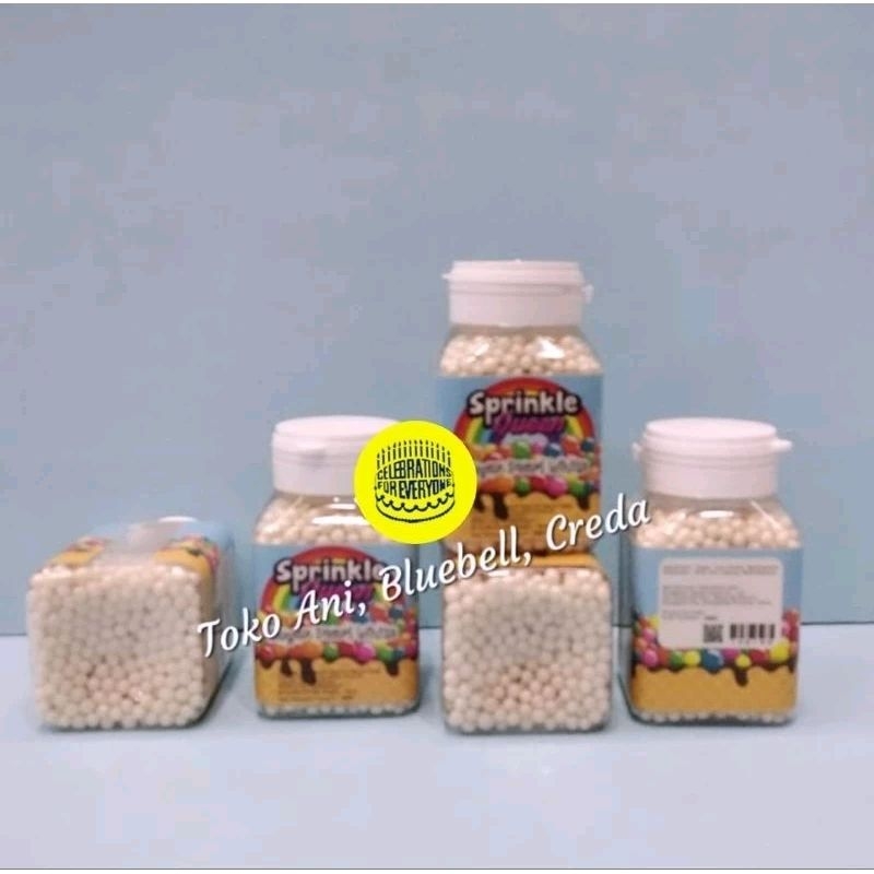 

Sprinkle Sugar Pearl White 4mm, Botol 100gr ( 29710-R2 )