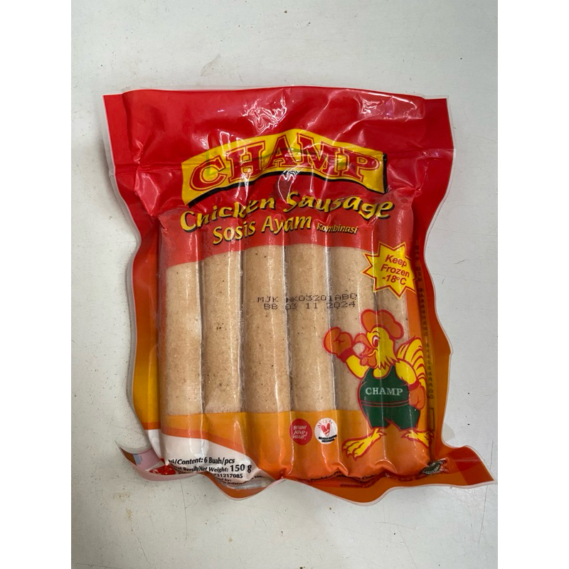 

CHAMP Sosis 150 Gram Isi 6 PCS Sosi Ayam/Chiken