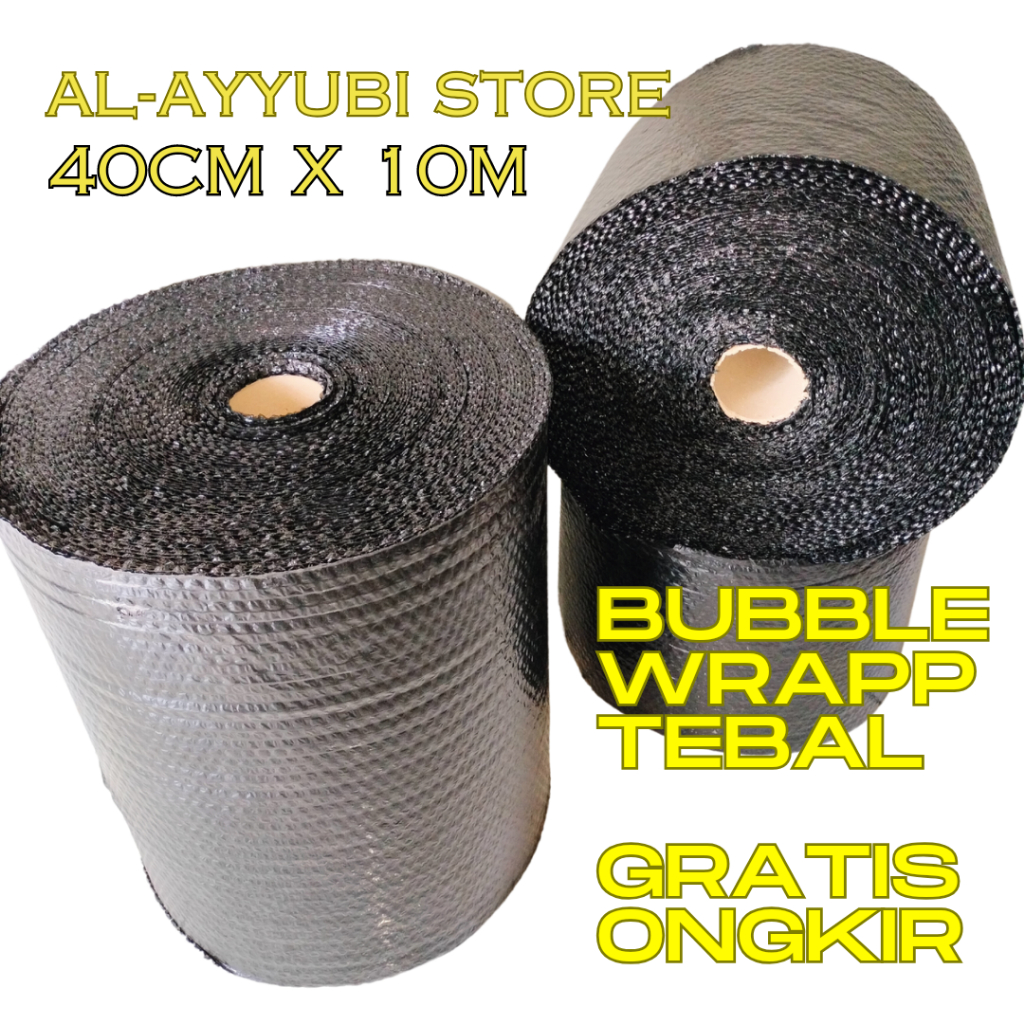 

bubble wrap 40 cm x 10m hitam dan bening plastik packing bubble wrap tebal