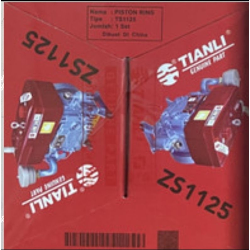 Ring Piston S1125  TIANLI original Mesin Diesel S1125 / Ring Seher