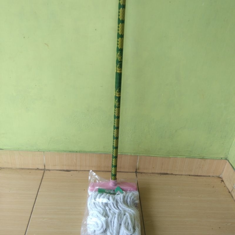 pel lantai murah pel gagang kayu / alat pel lantai
