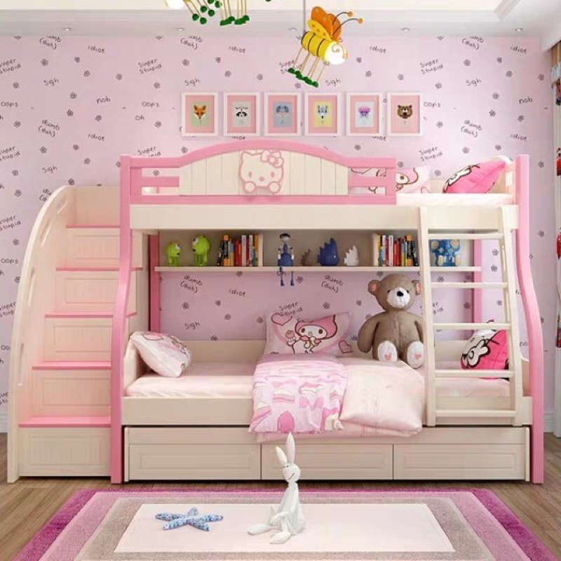 Tempat Tidur Anak Perempuan Tingkat Hello Kitty