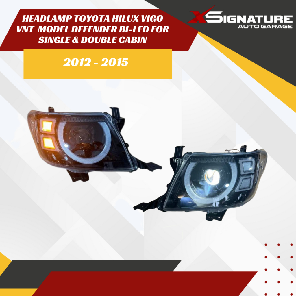 HEADLAMP TOYOTA HILUX VIGO 2012-2015 SINGLE & DOUBLE CABIN DEFENDER BI-LED