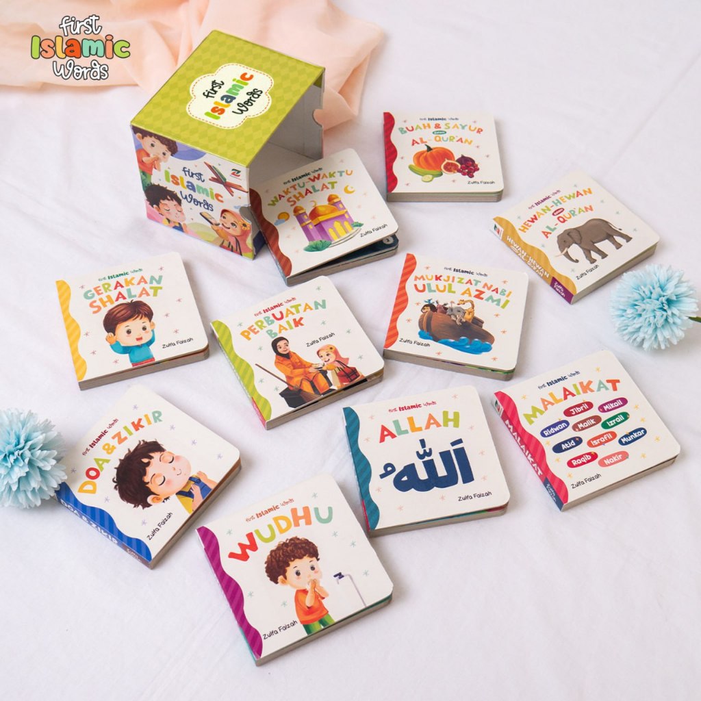 ZYD PAKET MINI BOARDBOOK SERI FIRST ISLAMIC WORDS - Buku Cerita Pengenalan Anak Bayi Board Book Alla
