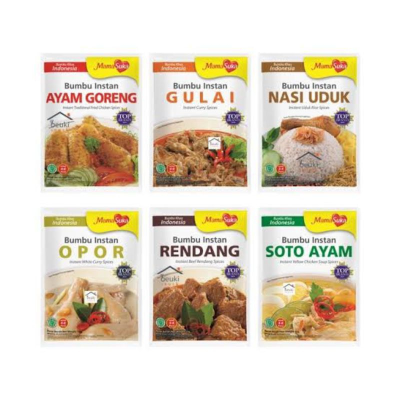 

Mamasuka Bumbu Instan Rendang, Nasi Uduk, Ayam Goreng, Opor