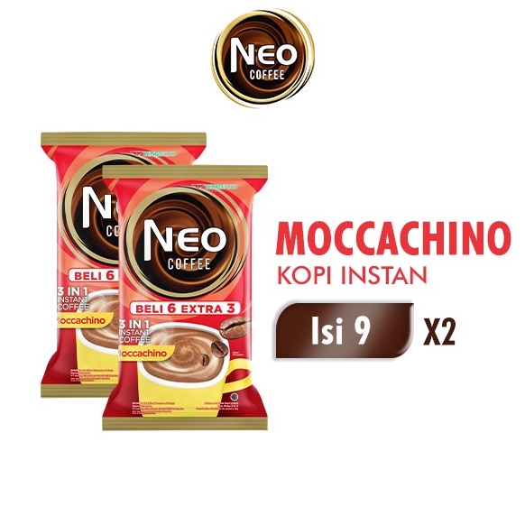 

BEST SELLER Neo Coffee Kopi Instan Moccachino Pack 2 gr isi 6 3 pcs x2