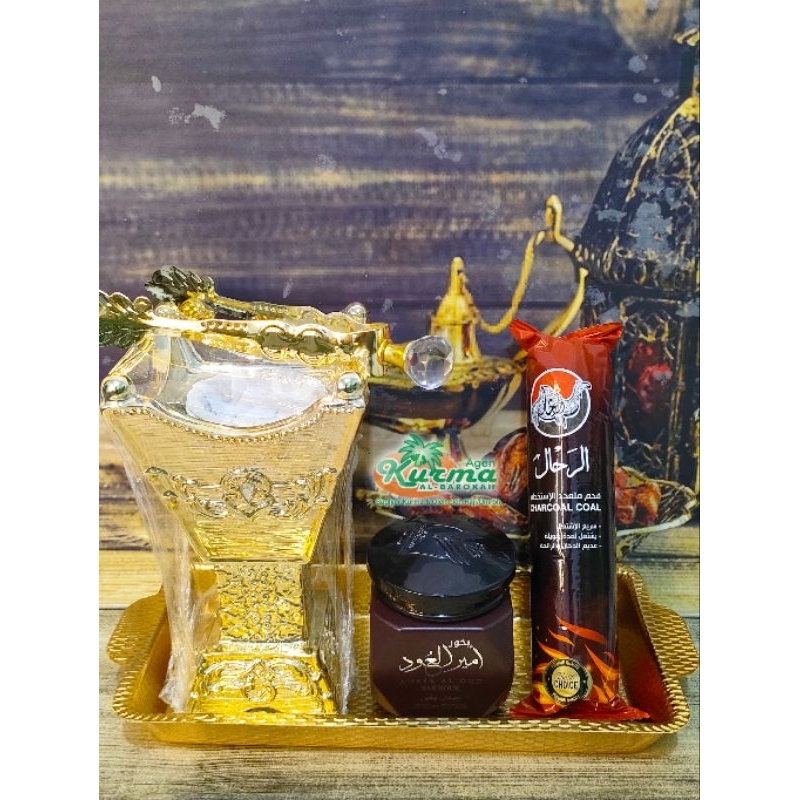 Paket Bukhur Lengkap [ Bukhur+Mabkharah+Arang+Nampan+Capitan]