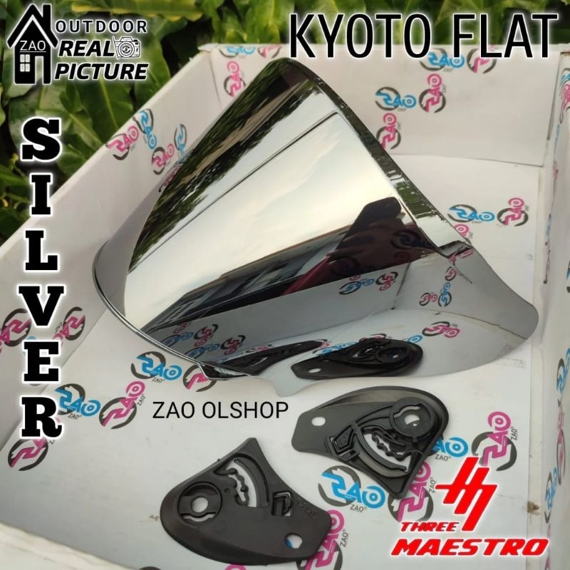 Kaca Helm KYT KYOTO Visor open venom FLAT kyt kyoto kaca datar nyaman by Three Maestro helmet tm3