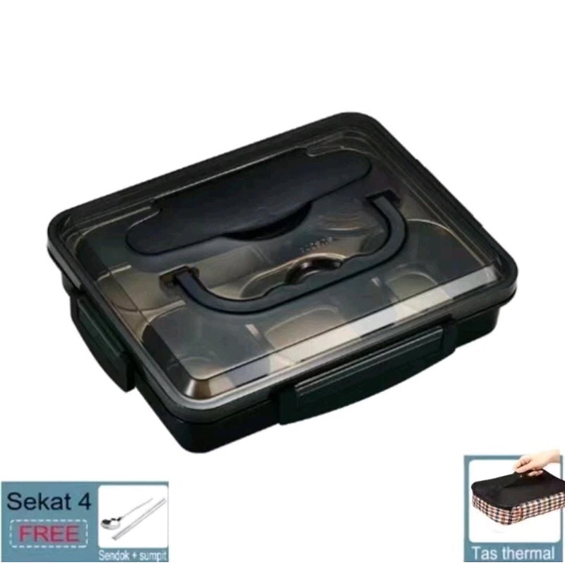 LunchBox StainlessSteel 4 sekat
