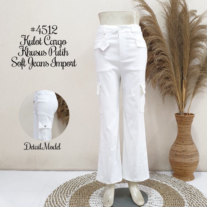 KULOT CARGO WANITA KHUSUS PUTIH