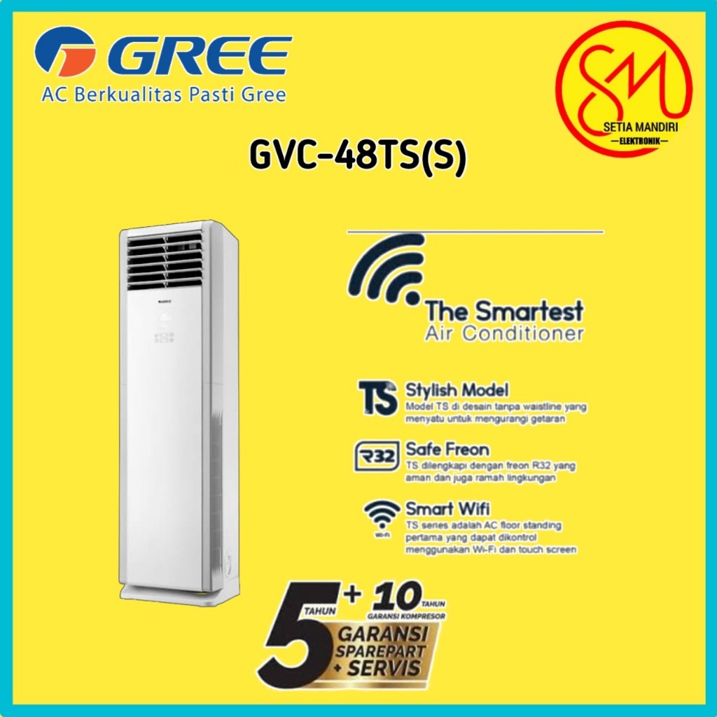 AC GREE 5 PK GVC 48STS (S) / ECO AC FLOOR STANDING STANDARD DELUX STS