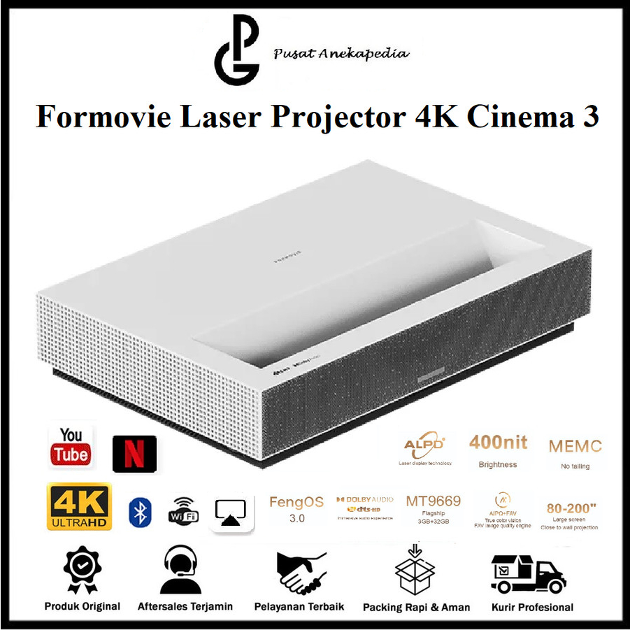 Formovie Laser Projector Cinema 3 Ultra Short 400Nit 4K UHD Proyektor - Proyektor C3 Ultra Short 4k