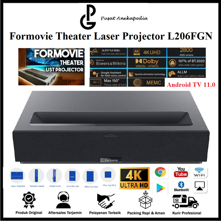 Formovie Theater Laser Projector 2800ANSI 4K Proyektor Global Version