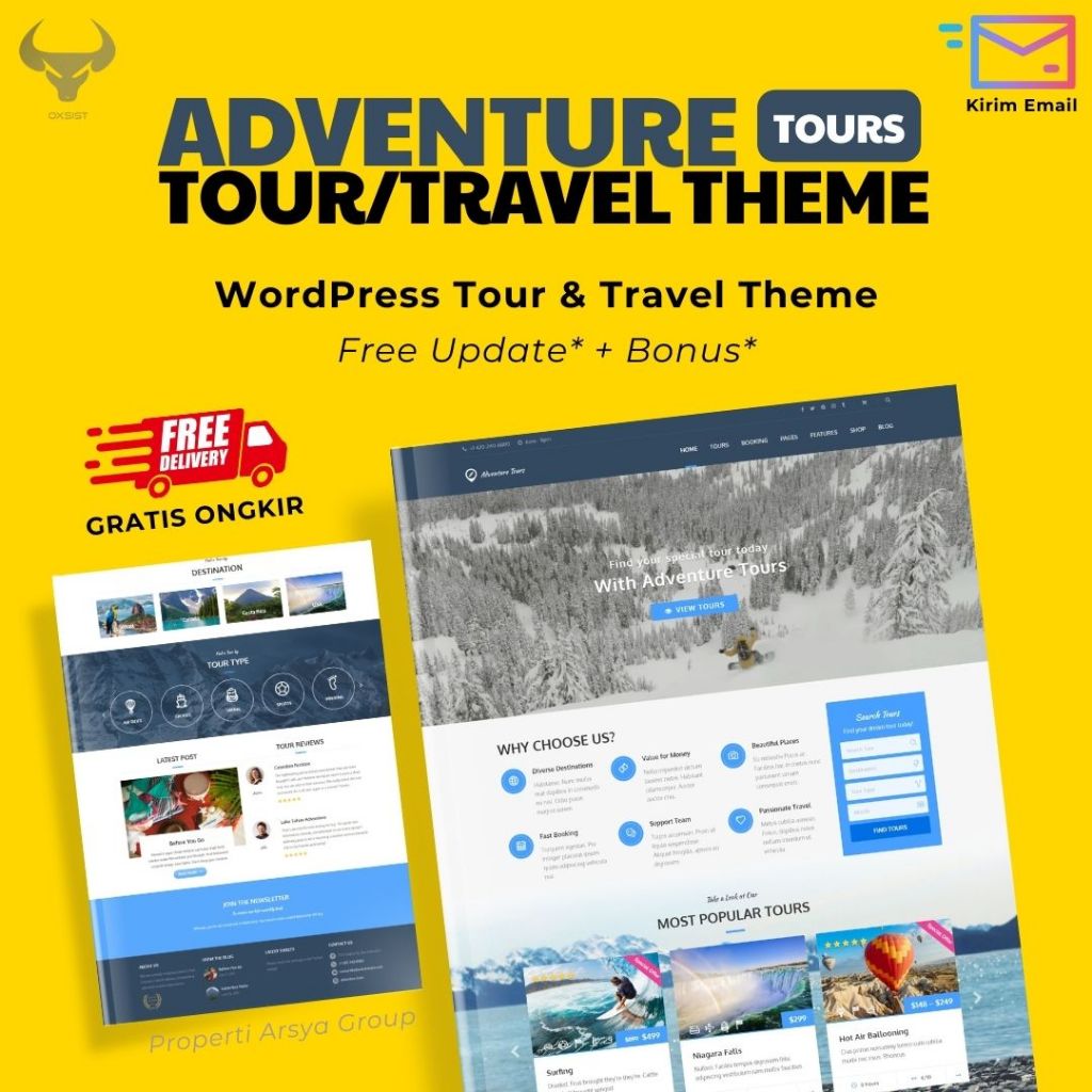 Adventure Tours WordPress Tour-Travel Theme - GPL