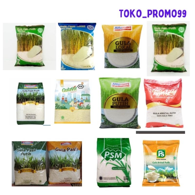 

Gula pasir kemasan 1 kg all varian