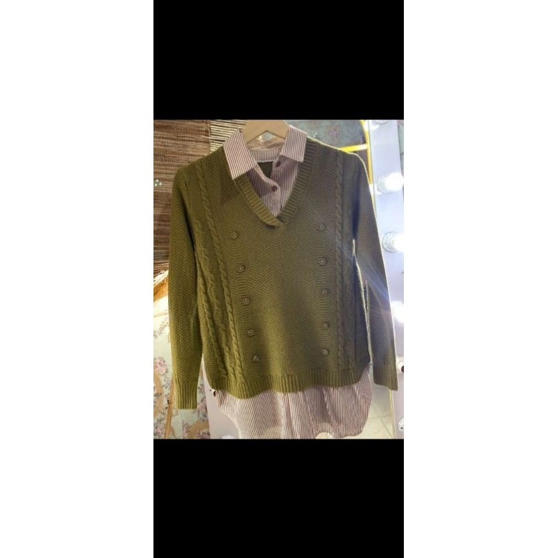 Blouse rajut import / baju import