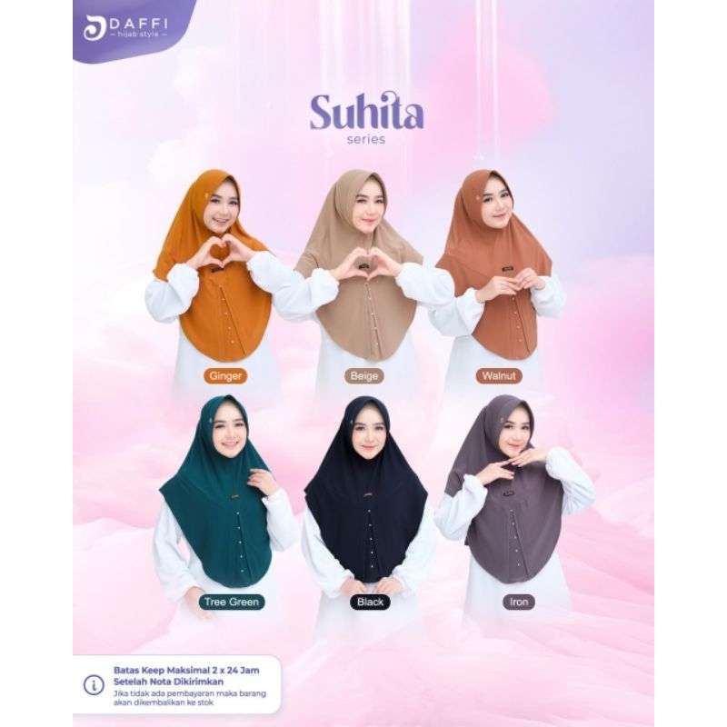 Daffi hijab style, Suhita, Hijab instan