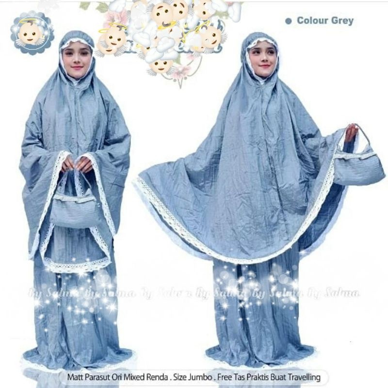 Mukena renda bahan parasut premium